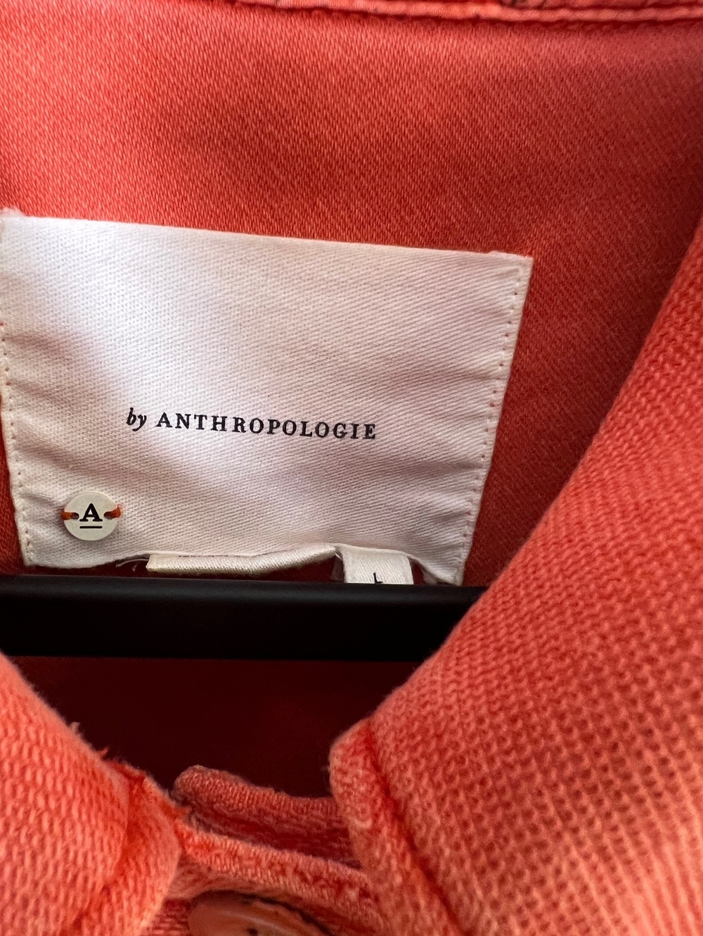 Anthropologie Orange Cropped Denim Jacket Medium - Picture 5 of 14